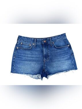 Madewell Relaxed Denim Shorts Size 29 Raw Hem Medium Wash